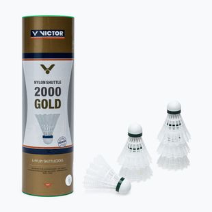 Совалки за бадминтон VICTOR Nylon Shuttle 2000 6 бр. бели 100919