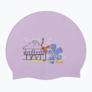 Детска шапка за плуване Fashy 30402 Печатана фуксия