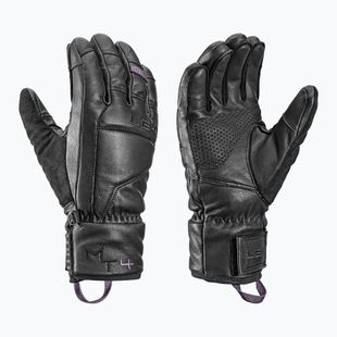 Дамски скиорски ръкавици LEKI Montera Prime Women black/blackberry grey