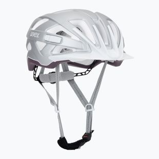 Велосипедна каска UVEX City Active silver/plum matt