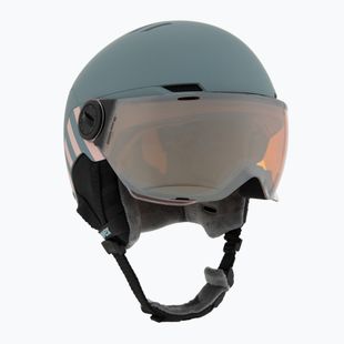 Детска ски каска UVEX Rocket Visor Jr rhino/blush matt/mirror silver/lasergold lite