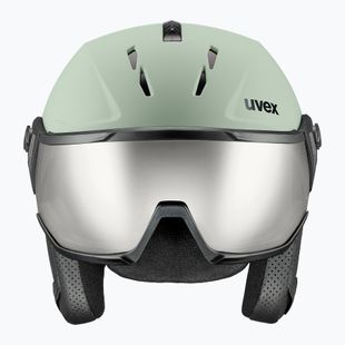 Ски каска UVEX Instinct Visor oxid green matt/mirror silver/smoke