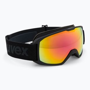 Предпазни ски очила UVEX Xcitd V black matt/mirror rainbow clear