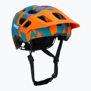 Детска велосипедна каска UVEX React Jr papaya camo matt