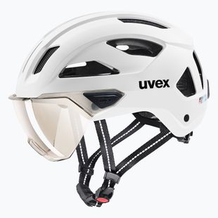Велосипедна каска UVEX Stride Visor white matt/litemirror silver