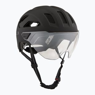 Велосипедна каска UVEX Stride Visor black matt/litemirror silver