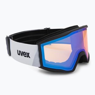 Скиорска маска UVEX Blast FM black matt/mirror blue