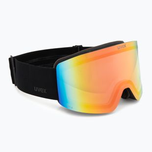 Скиорска маска UVEX Provoqe V black matt/vario rainbow mirror