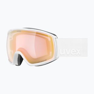 Скиорска маска UVEX Victorious S V white matt/vario rose mirror