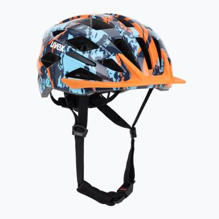 Детска велосипедна каска UVEX Air Wing 2 papaya/bubble blue