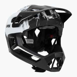 Детска велосипедна каска UVEX React Fullface Jr black/white matt