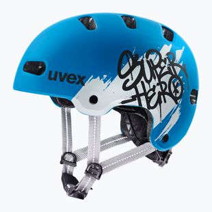 Детска каска UVEX Kid 4 Style super hero blue matt