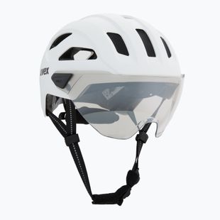 Велосипедна каска UVEX Stride Visor white matt/lite mirror silver