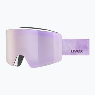 Скиорскa маска UVEX Ignite FM S3 white matt/mirror rose