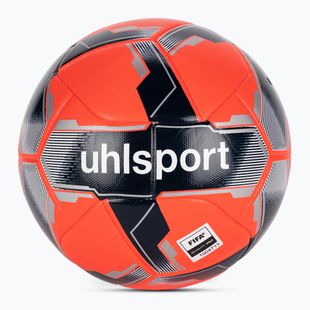 Футболна топка uhlsport Match Addglue fluo red/navy/silver размер 5