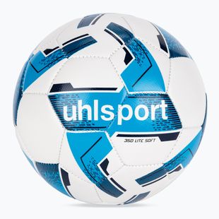 Футболна топка uhlsport Lite Soft 350 white/cyan/navy размер 5