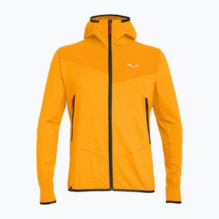 Мъжки трекинг суитшърт Salewa Agner Hybrid PL/DST FZ Hoody turmeric melange/0910