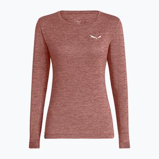 Дамска блуза с дълъг ръкав за трекинг Salewa Puez Melange Dry desert pink melange