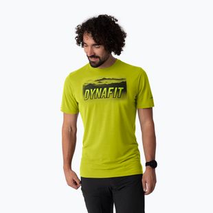 Мъжка тениска за трекинг DYNAFIT Transalper Graphic golden lime/5a30