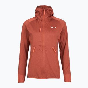 Дамски трекинг суитшърт Salewa Agner Hybrid PL/DST FZ Hoody etruscan red melange