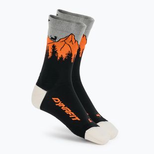 Чорапи DYNAFIT Traverse Crew black out ultra orange/4220
