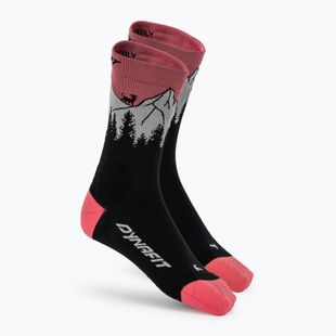 Чорапи DYNAFIT Traverse Crew black out ultra coral/6a10