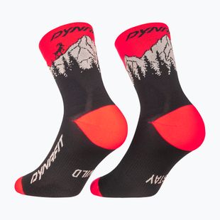 Скиорски чорапи DYNAFIT Traverse Mid black out ultra coral/6a10