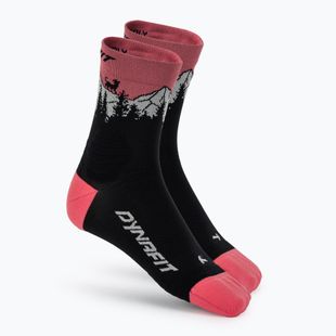 Скиорски чорапи DYNAFIT Traverse Mid black out ultra coral/6a10