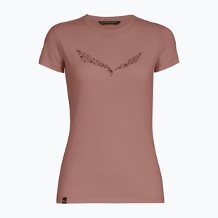 Дамска тениска Salewa Solid Dry desert pink