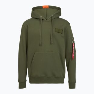 Мъжка качулка Alpha Industries Red Stripe Hoodie dark green