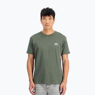 Мъжка тениска Alpha Industries Basic Small Logo тъмна маслина