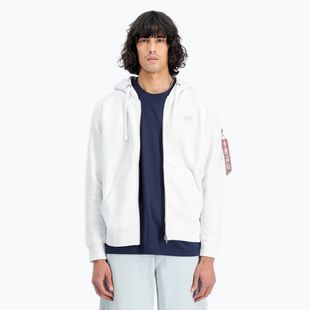 Alpha Industries мъжки суитшърт Back Print Zip бял