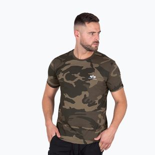 Мъжка тениска Alpha Industries Basic Small Logo Camo olive
