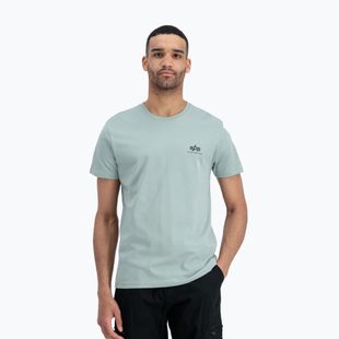 Мъжка тениска Alpha Industries Basic Small Logo прашно зелено