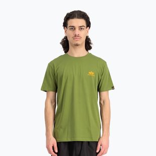 Alpha Industries мъжка тениска Basic Small Logo мъх зелено
