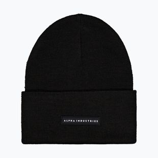Шапка Alpha Industries Rubber Logo Beanie black