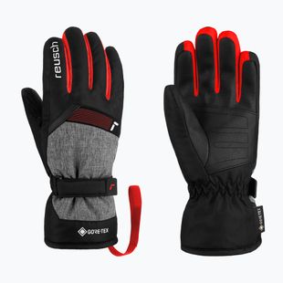 Детски скиорски ръкавици Reusch Flash Gore-Tex black/black melange/fire red