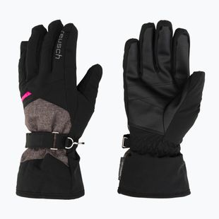 Дамска ски ръкавица Reusch Helena R-Tex Xt black/black melange/pink glo