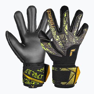 Reusch Attrakt Duo Finger Support вратарски ръкавици черни/златни/жълти/черни
