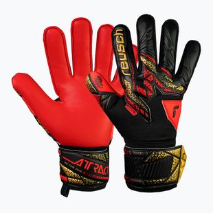 Вратарски ръкавици Reusch Attrakt Silver black/gold/firery red