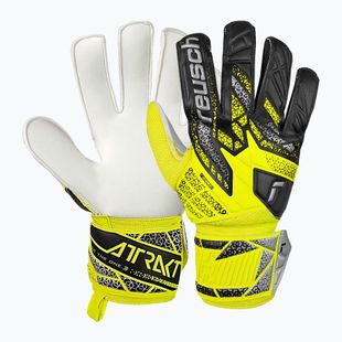 Вратарски ръкавици Reusch Attrakt Solid safety yellow/silver