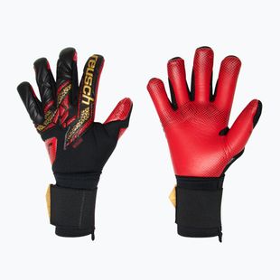 Вратарски ръкавици Reusch Attrakt Gold X GluePrint black/gold/fiery red