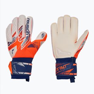 Вратарски ръкавици Reusch Attrakt Silver Junior shocking orange/energize blue