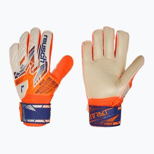 Детски вратарски ръкавици Reusch Attrakt Solid Junior shocking orange/energize blue