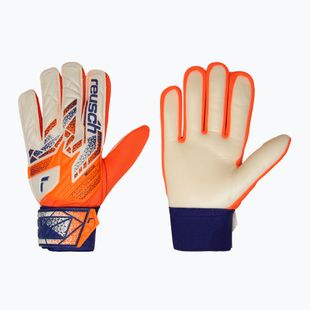 Детска вратарска ръкавица Reusch Attrakt Starter Solid Junior shocking orange/energize blue
