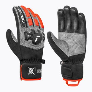 Мъжки скиорски ръкавици Reusch Worldcup Warrior R-Tex XT black/silver/fluo red