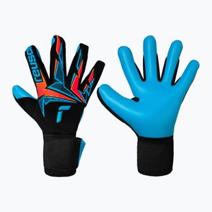 Вратарски ръкавици Reusch Attrakt Freegel Aqua black/shocking orange/aqua blue