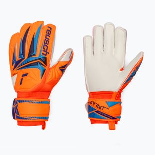 Детски вратарски ръкавици Reusch Attrakt Advance Junior shocking orange/blue
