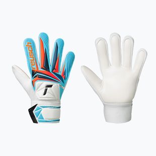 Детски вратарски ръкавици Reusch Attrakt Starter Solid Junior white/light blue