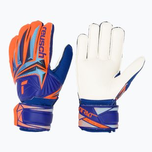 Детски вратарски ръкавици Reusch Attrakt Solid Junior sharp blue/shocking orange